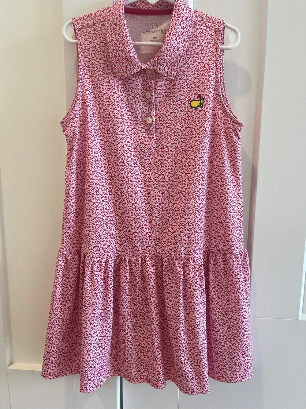 Masters Pink Printed Sleeveless Polo Dress